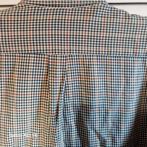 Viyella Mens Long Sleeve Checkered Shirt L Wool Blend Cozy Artsy Outdoor Cottage - Picture 7 of 7